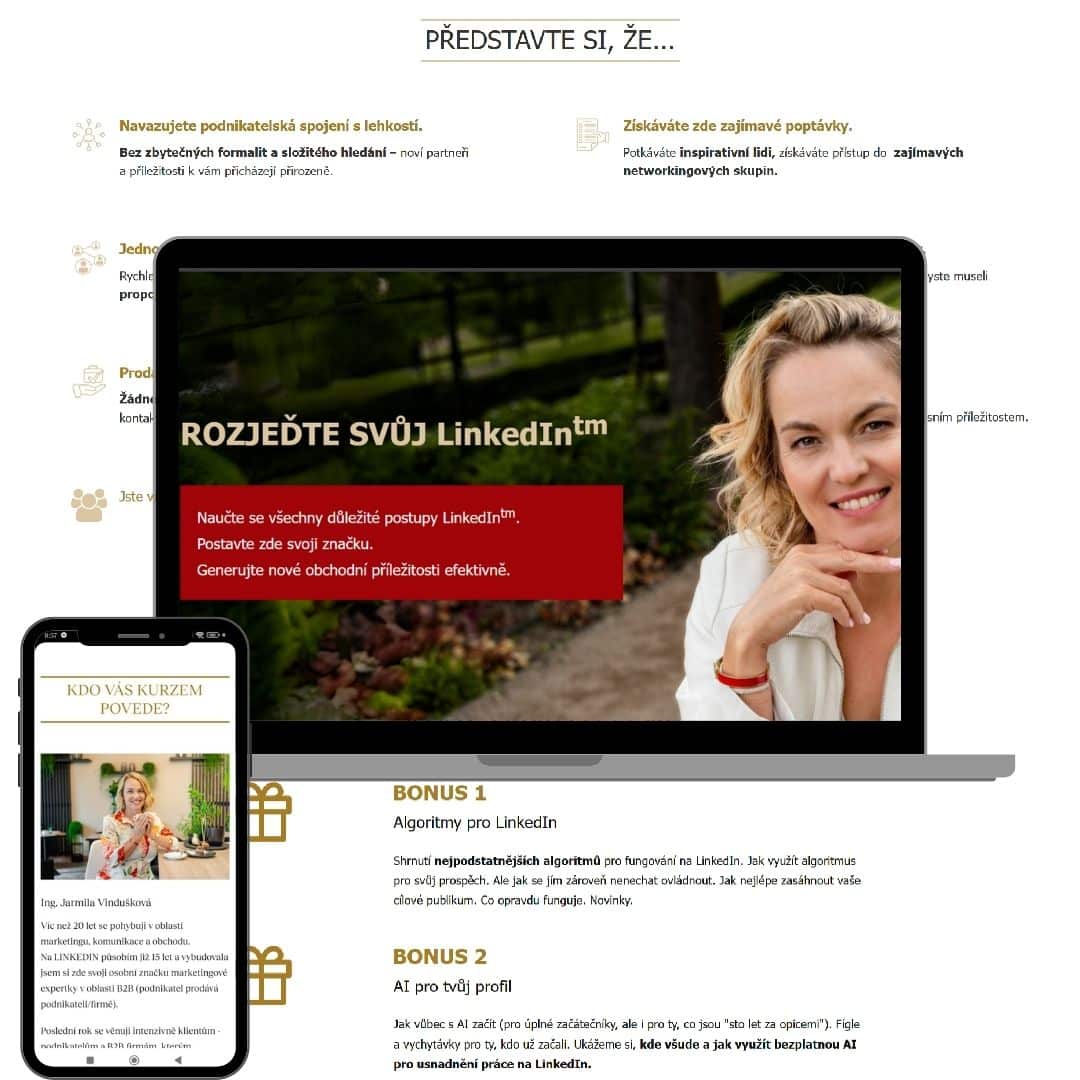 Prodejní stránka – tvorba webových stránek WebSima